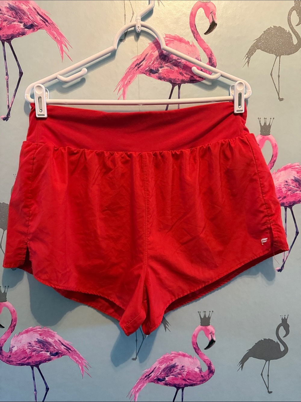 Fabletics Red Women’s Athletic Shorts - Size L